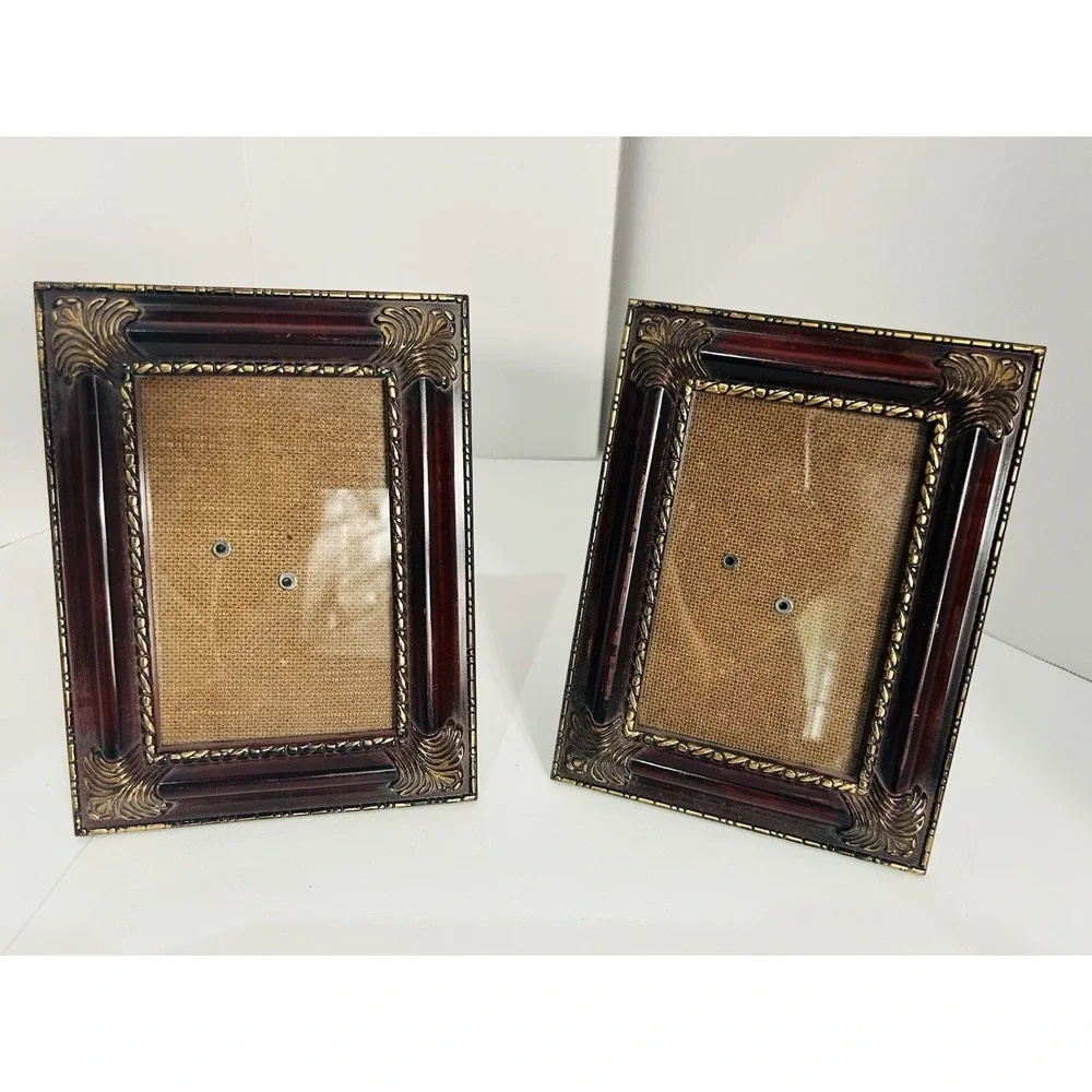 Victorian‎ Style Red Gold Scrolls ornate Standing Photo Frame  6.5x4.5
